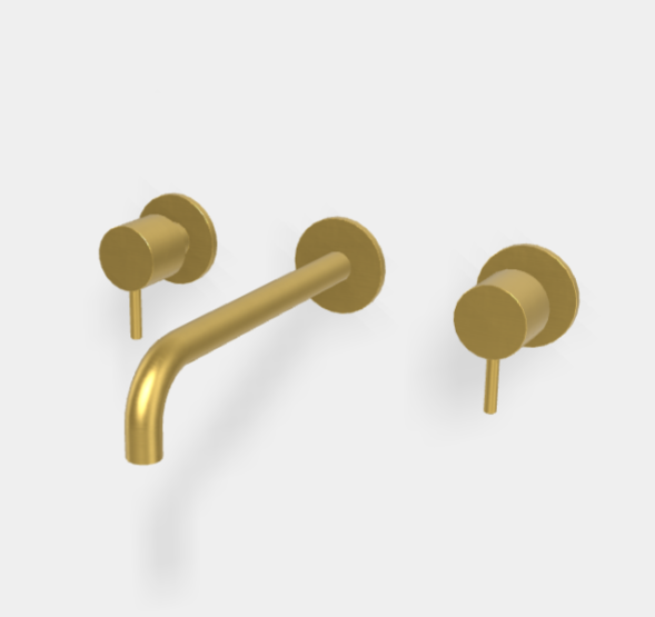 Смеситель для раковины, Fima Carlo Frattini, Spillo Up, цвет-брашированное золото F3161/5OS