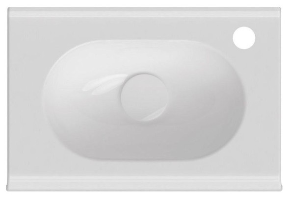 Раковина ISVEA Sentimenti накладная ШГВ 450*300*165 отверстия для смесителя 1 справа цвет белый 10SM50045