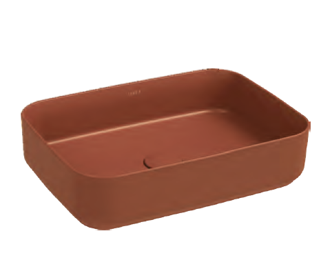 Раковина ISVEA Infinity накладная ШГВ 500*360*120 отверстия для смесителя отсутствуют цвет терракотовый матовый 10NF65050-2U