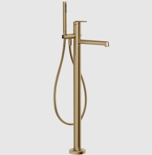 Gessi Смеситель для ванны и душа, Ingranaggio, напольный, цвет брашированная теплая бронза  63528#726