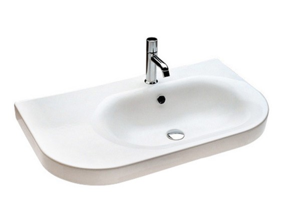 Раковина HATRIA DAYTIME Y0YZ01 подвесная с одним отверстием с переливом цвет белый