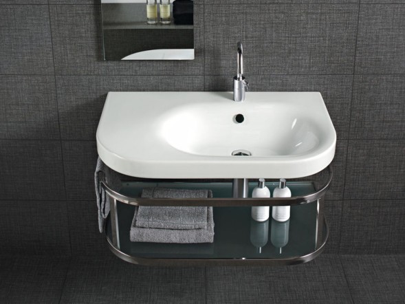 Раковина HATRIA DAYTIME Y0YZ01 подвесная с одним отверстием с переливом цвет белый