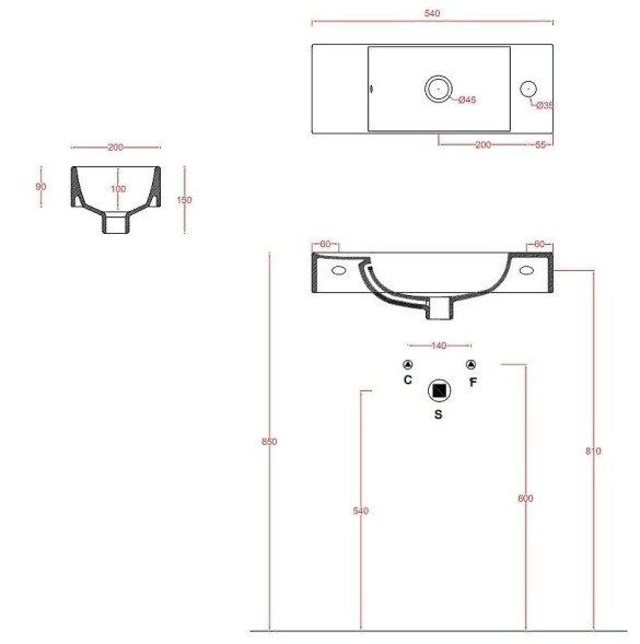 Раковина Artceram Washbasins  подвесная с одним отверстием перелив белый LML002 01 00