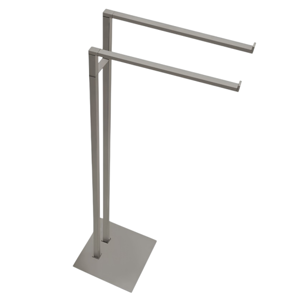 Стойка COLOMBO DESIGN MINI Q B5038.HPS1 с полотенцедержателем двойным цвет нержавеющая сталь