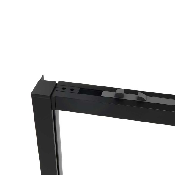 Vincea Душевая дверь Слим Софт (Slim Soft) VDS-1SS110CLB, 1100, черный, стекло прозрачное