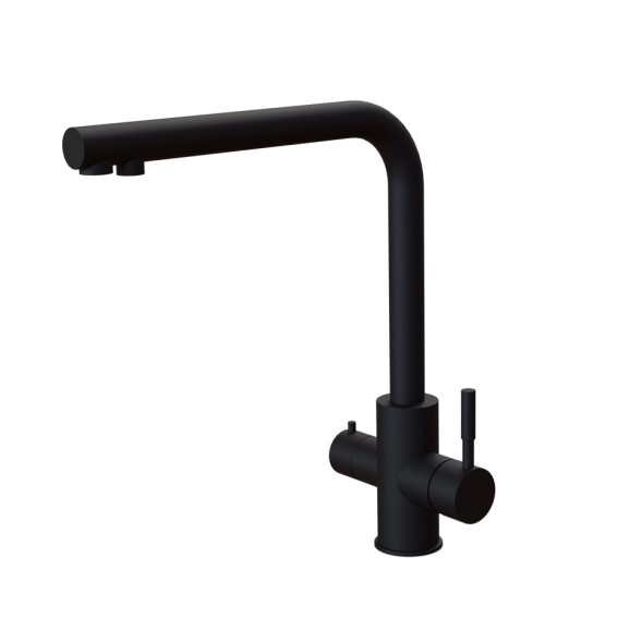 Paini NRYO6433VEB90 Смеситель для кухни Норда с подводом для фильтра, чёрный