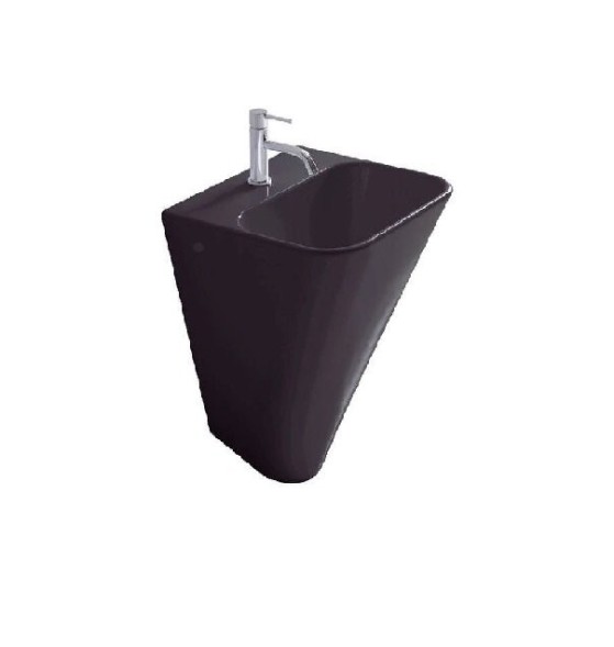 Раковина GALASSIA MEG11 5407SF NE подвесная без отверстий без перелива цвет черный глянцевый