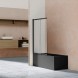 Vincea Душевая шторка на ванну VSB-1E100CLB, 1000*1450, матовый черный, стекло прозрачное