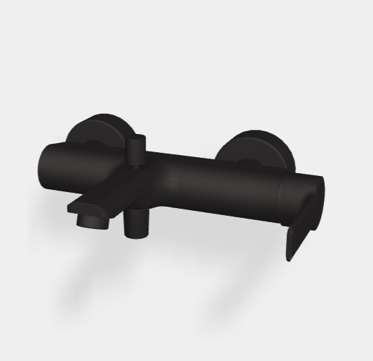 Смеситель для ванны и душа, Fima Carlo Frattini, Mast, цвет-черный матовый F3134/1NS