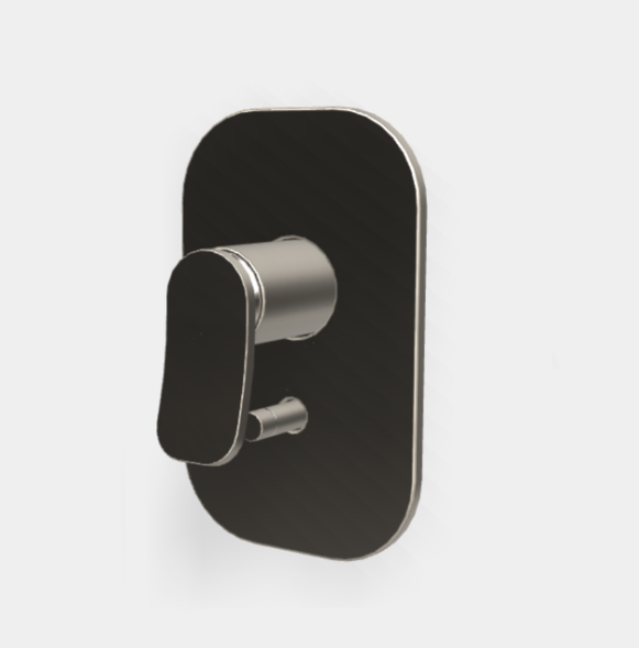 Смеситель для душа, Fima Carlo Frattini, Flo', с переключателем, цвет-брашированный никель F3809X2SN