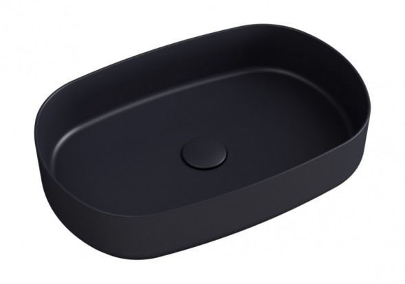 Раковина ISVEA Infinity накладная ШГВ 550*360*120 отверстия для смесителя отсутствуют цвет антрацит матовый 10NF65055-2C