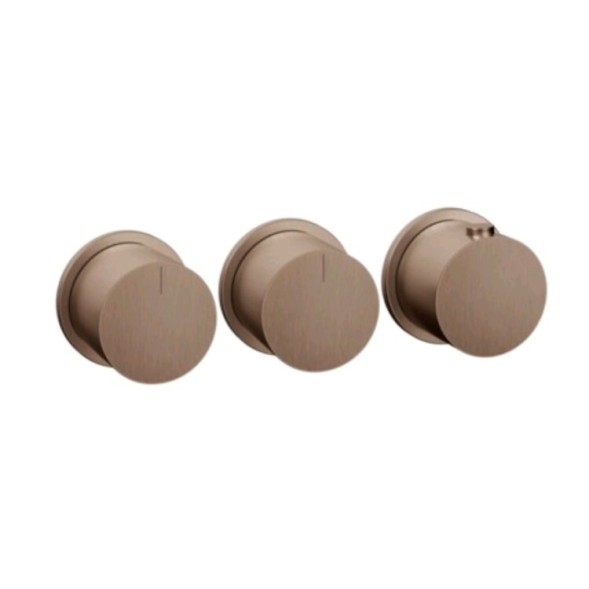 Gessi Смеситель для душа, Anello, на 2 потребителя, цвет медь матовая  63434#708