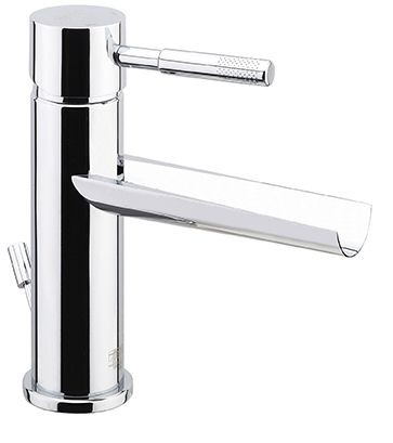 Fiore Xenon, однорычажный смеситель для раковины с каскадным изливом и донным клапаном, излив 186мм, цвет хром