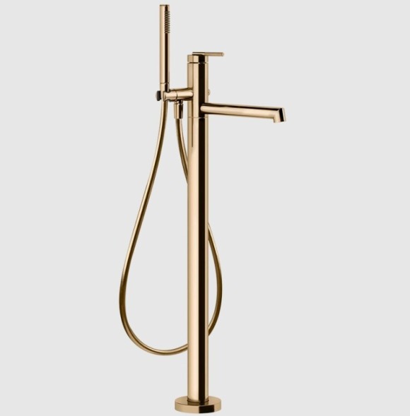 Gessi Смеситель для ванны и душа, Ingranaggio, напольный, цвет бронза теплая 63528#735