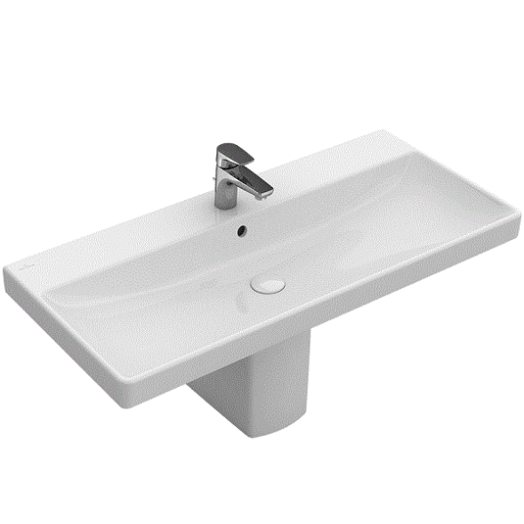Villeroy&amp;Boch Раковина, Avento, шг 1000*470, отверстия для смесителя-2, цвет-альпийский белый 4156A401