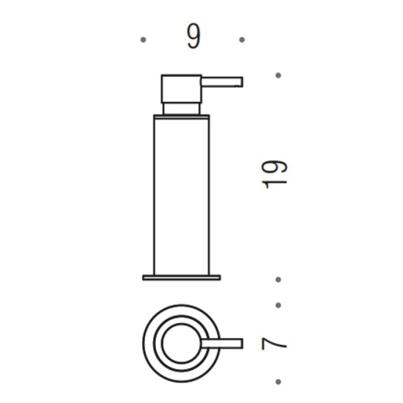 Дозатор COLOMBO DESIGN MINI B9342.NM настенный цвет черный матовый