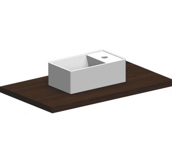 Раковина Scarabeo TEOREMA подвесная или накладная без перелива с одним отверстием цвет белый 8031/R41x23