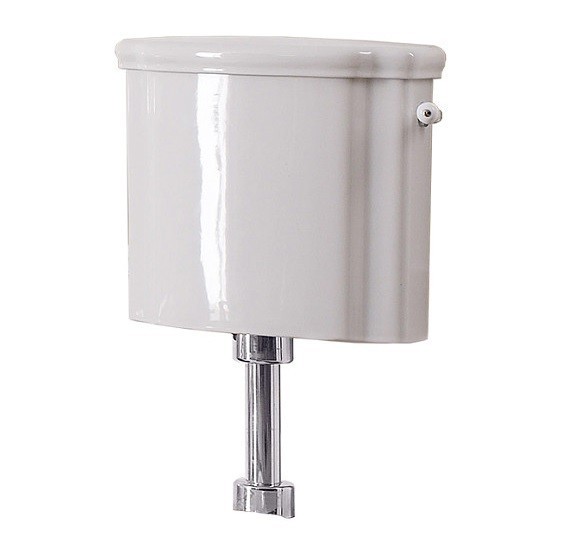 Бачок Scarabeo Castellana на средней трубе с механизмом смыва цвет белый фурнитура хром 5365CR