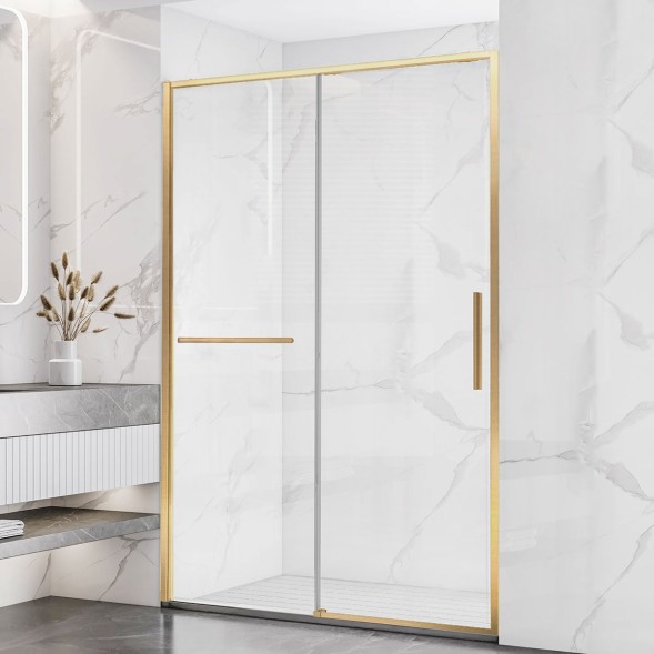 Vincea Душевая дверь Слим Софт (Slim Soft) VDS-1SS110CLG, 1100, брашированное золото, стекло прозрачное