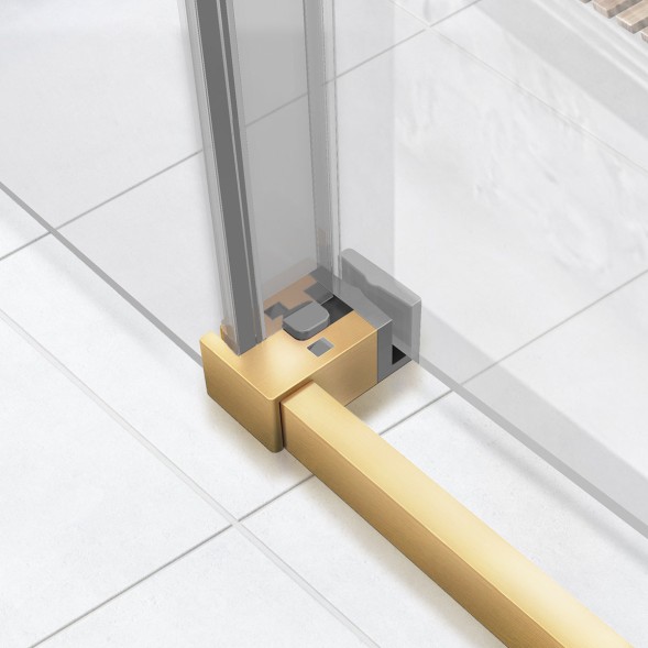 Vincea Душевая дверь Слим Софт (Slim Soft) VDS-1SS110CLG, 1100, брашированное золото, стекло прозрачное