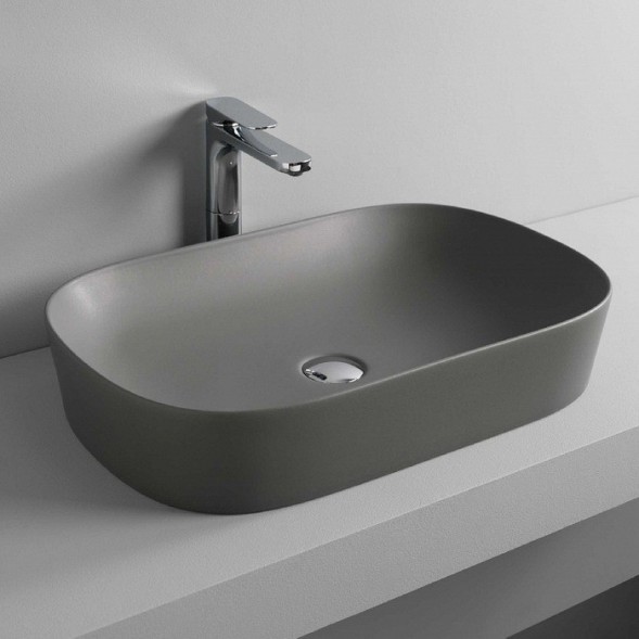 Раковина Artceram Ghost  накладная без отверстий  цвет Grey Olive GHL002 15 00