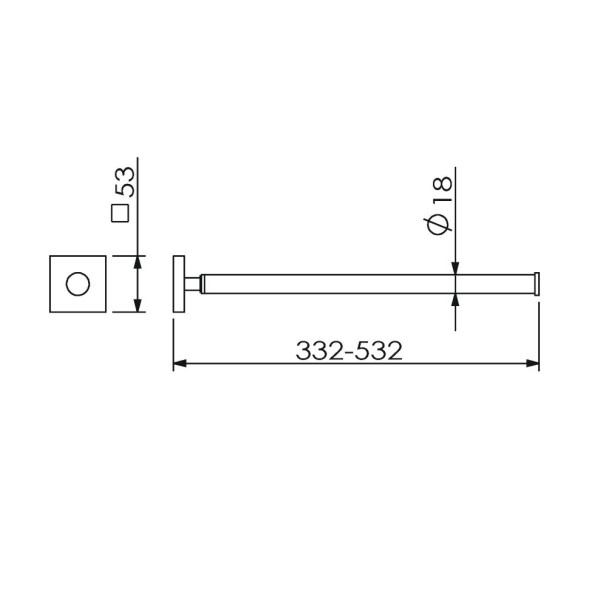 Полотенцедержатель LANGBERGER LEDRO 11809A подвесной цвет хром