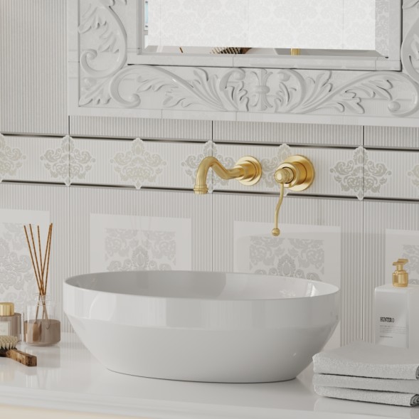 Paini 88PJ208 Смеситель для раковины Дуомо встраиваемый, брашированное золото