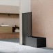 Vincea Душевая шторка на ванну VSB-1E100CGB, 1000*1450, матовый черный, стекло тонированное