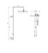 Emmevi, душевая колонна C02772 с внутристенным подключением, цвет хром C02772CR
