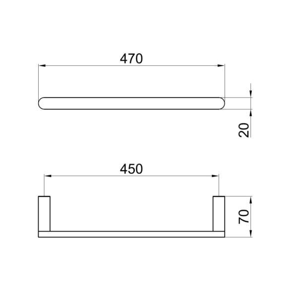 Полотенцедержатель Webert Living LV500501560, черный