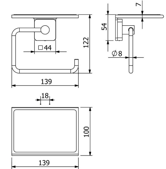 Держатель туалетной бумаги KLUDI VELA S 2597105 подвесной