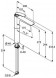 Смеситель KLUDI BALANCE 522989175 для раковины на одно отверстие высокий