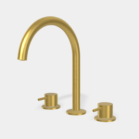 Смеситель для раковины, Fima Carlo Frattini, Spillo Up, цвет-брашированное золото F3161OS