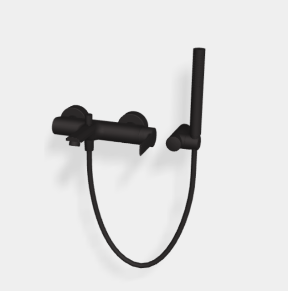 Смеситель для ванны и душа, Fima Carlo Frattini, Mast, цвет-черный матовый F3134NS