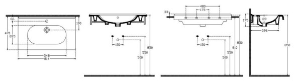 Раковина ISVEA Sentimenti накладная ШГВ 820*465*170 отверстия для смесителя 1 цвет белый 10SM50082