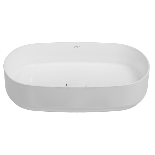 Раковина ISVEA Infinity накладная ШГВ 550*360*120 отверстия для смесителя отсутствуют цвет белый 10NF65055