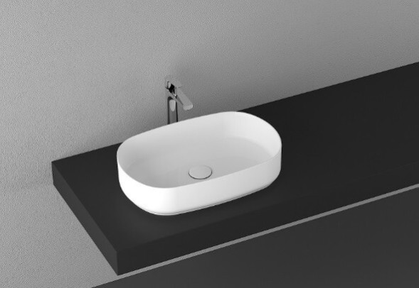 Раковина ISVEA Infinity накладная ШГВ 550*360*120 отверстия для смесителя отсутствуют цвет белый 10NF65055