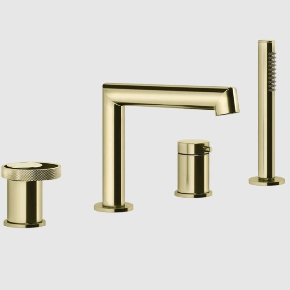 Gessi Смеситель для ванны и душа, Anello, цвет латунь  63337#710