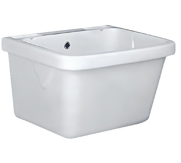 Раковина HATRIA SPECIALS Y1VD01 подвесная хозяйственная без отверстия с переливом цвет белый