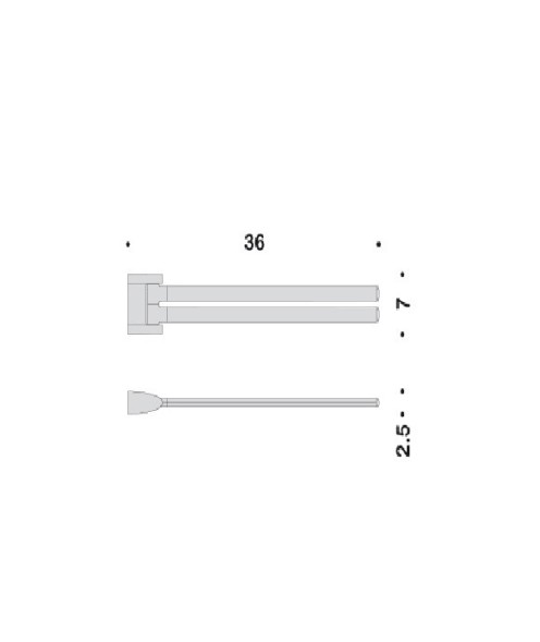 Полотенцедержатель COLOMBO DESIGN LINK B2413 двойной цвет хром