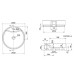Раковина Scarabeo THIN полувстраиваемая с переливом с одним отверстием цвет белый 8029/D