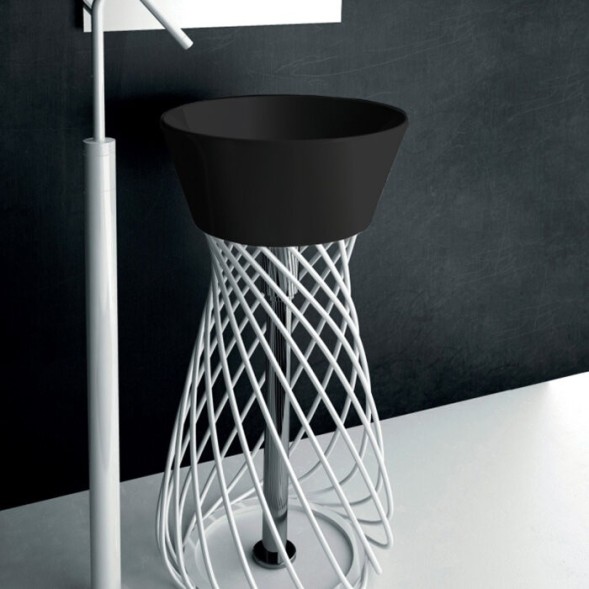 Раковина Artceram WIRE  накладная без отверстий цвет черный WIL001 03 00