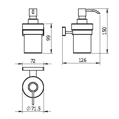 Дозатор LANGBERGER ALSTER 10921A подвесной цвет хром