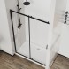 Vincea Душевая дверь Сити (City) VDS-5CT150CLB, 1500, черный, стекло прозрачное
