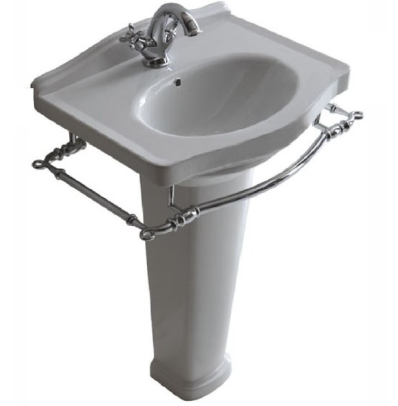 Раковина GALASSIA ETHOS 8431M подвесная с одним отверстием с переливом цвет белый глянцевый