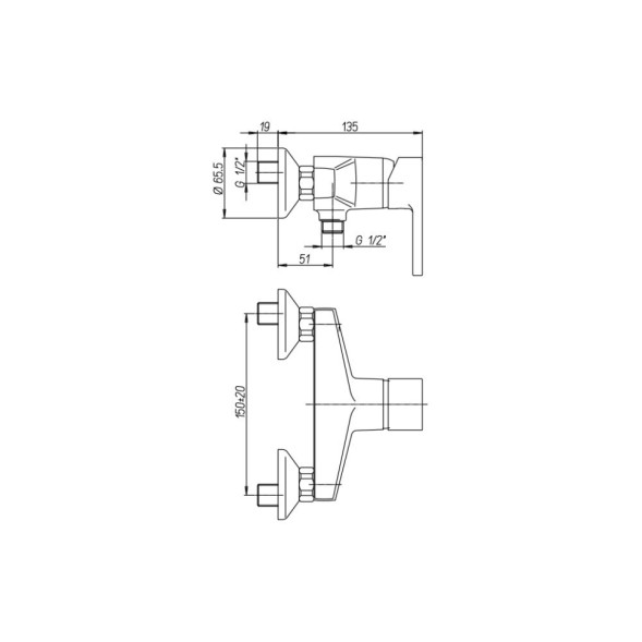 Paini 92CR5112SFTKM Смеситель для душа Арена , хром