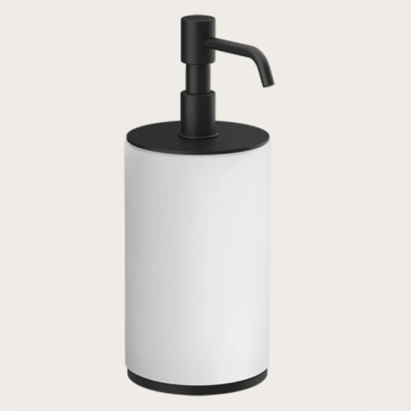 Gessi Дозатор для жидкого мыла, Origini, шгв 75*97*199, цвет дозатора Матовая латунь#белый  66437#727