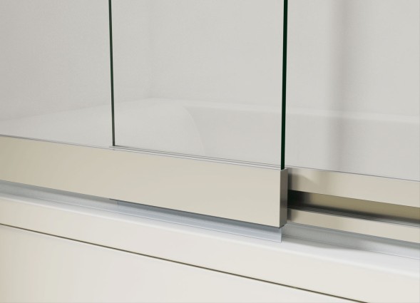 Vincea Душевая шторка на ванну VSB-1E100CLG, 1000*1450, брашированное золото, стекло прозрачное