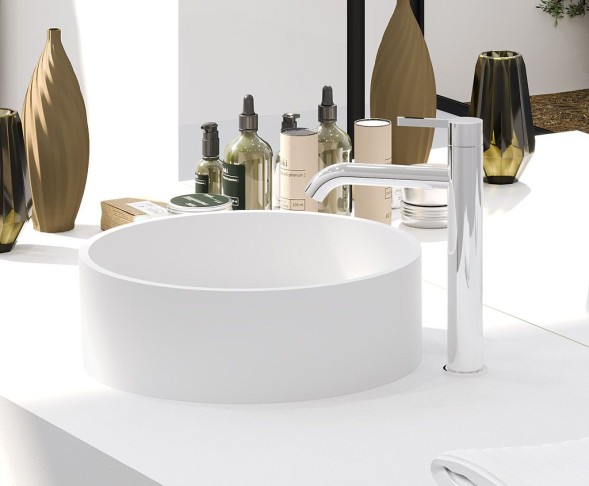 AQG Urban, высокий однорычажный смеситель для раковины без донного клапана, цвет хром