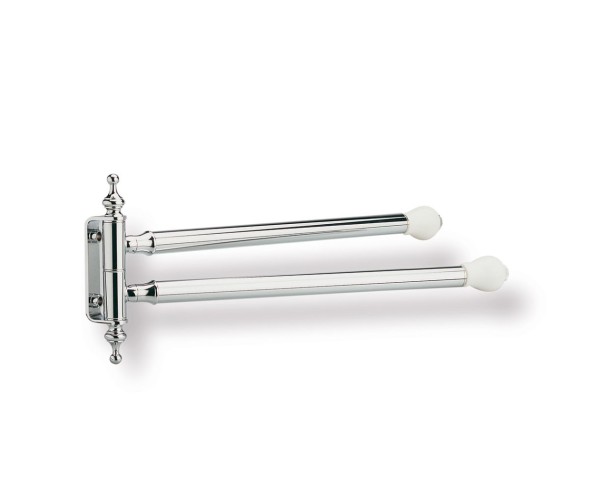 Stil Haus Nemi, полотенцедержатель двойной поворотный, цвет хром - белая керамика